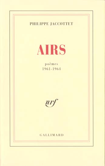 Airs. Poèmes, 1961-1964