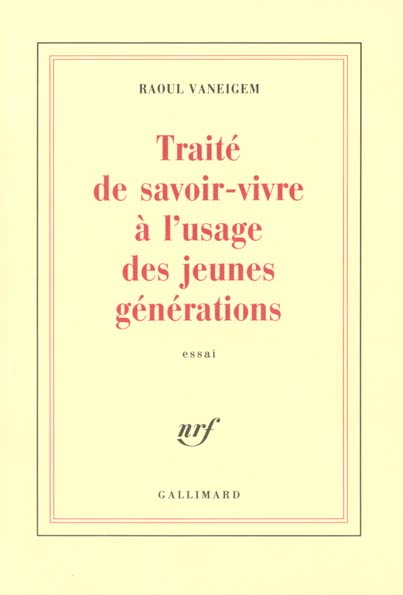 Traité de savoir-vivre à l'usage des jeunes générations