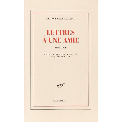 Lettres à une amie (1923-1929)