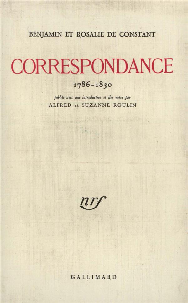 Correspondance (1786-1830)