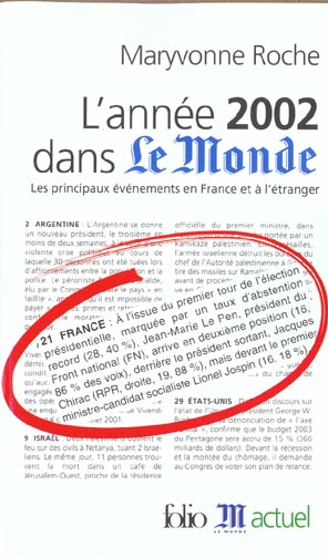 L'année 2002 dans le monde. Les principaux évènements en France et à l'étranger