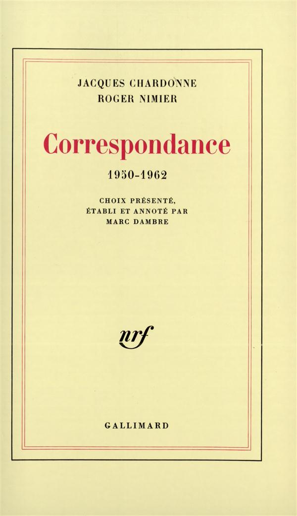 Correspondance 1950-1962