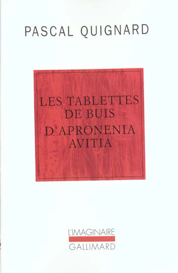 Les Tablettes de buis d'Apronenia Avitia