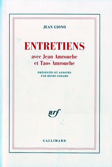 Entretiens avec Jean Amrouche et Taos Amrouche