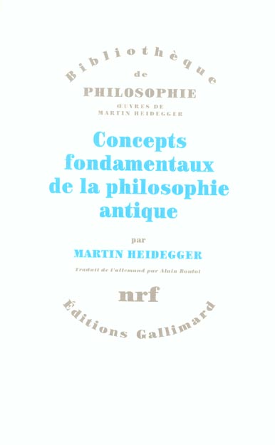Concepts fondamenteaux de la philosophie antique