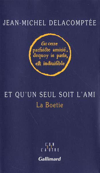 Et qu'un seul soit l'ami