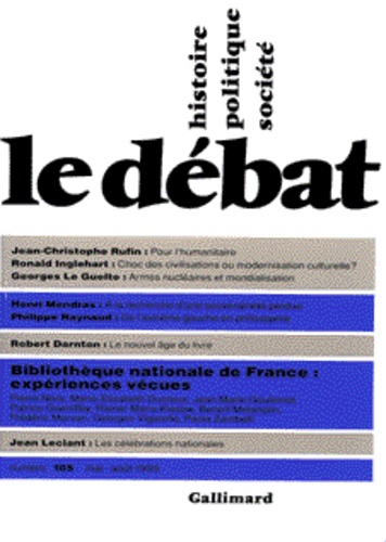Le Débat/1051999/Bibliothèque nationale de France, expériences vécues