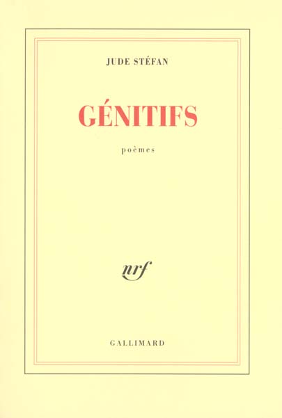 Génitifs. Poèmes