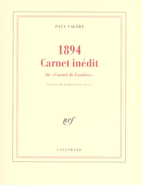 1894. Carnet inédit dit "Carnet de Londres"