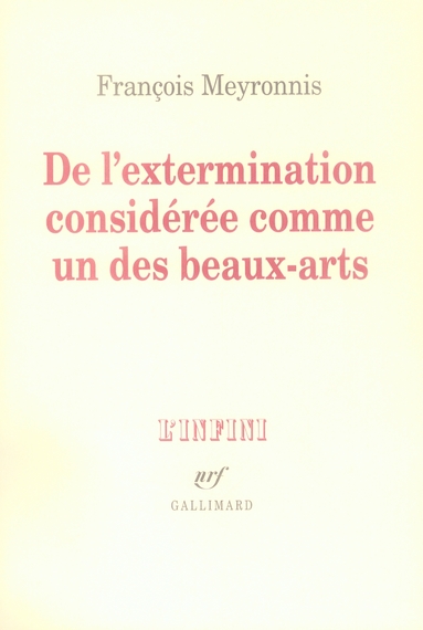 De l'extermination considérée comme un des beaux-arts