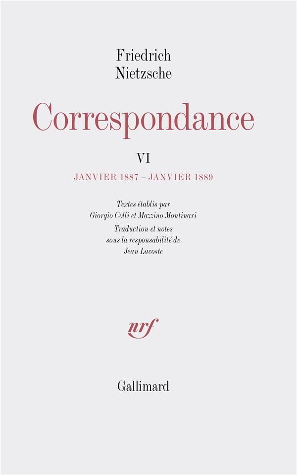 Correspondance. Tome 6, Janvier 1887 - Janvier 1889