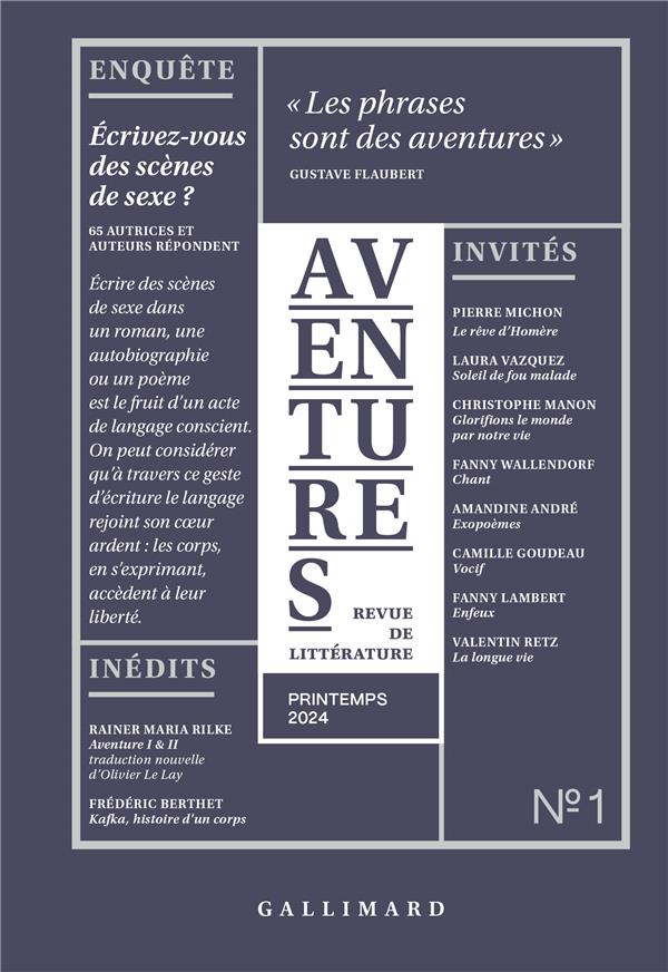 Aventures N°1, Printemps 2024 : Ecrivez-vous des scènes de sexe ?