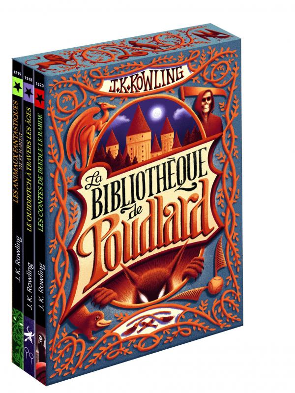 La bibliothèque de Poudlard. Coffret en 3 volumes : Le Quidditch à travers les âges ; Les animaux fa