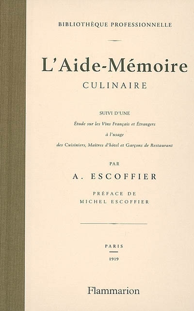 L'Aide-Mémoire culinaire