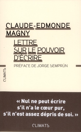 Lettre sur le pouvoir d'écrire