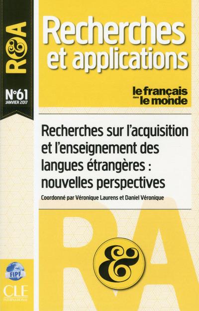 Le français dans le monde N° 61, janvier 2017 : Recherches sur l'acquisition et l'enseignement des l