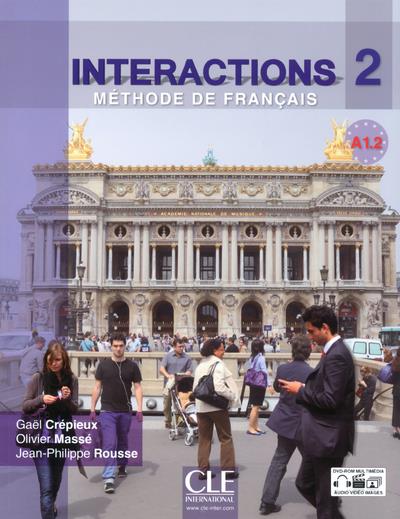 Interactions 2 A1.2. Méthode de français, avec 1 DVD