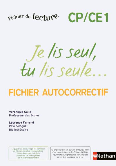 Je lis seul, tu lis seule - Autocorrectif - CP/CE1
