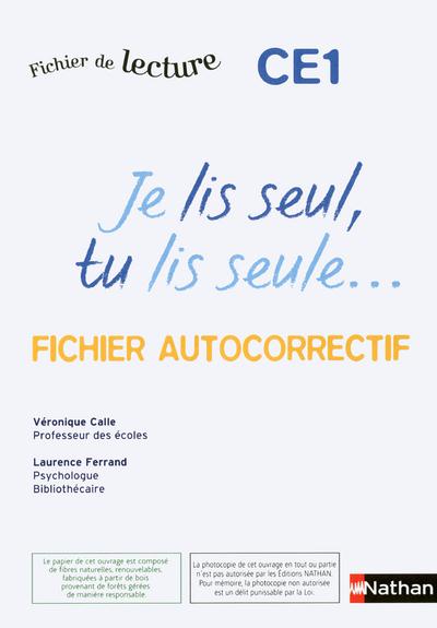 Je lis seul, tu lis seule - Autocorrectif - CE1