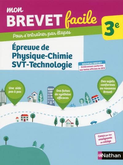 Epreuve de Physique-Chimie-SVT-Technologie 3e. Edition 2018
