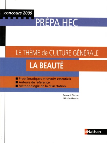 La beauté. Le thème de culture générale Prépa HEC