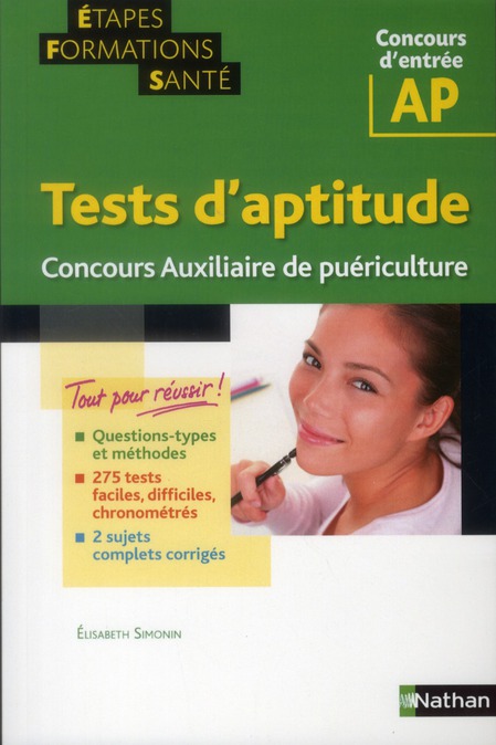 Tests d'aptitude. Concours Auxiliaire de puériculture
