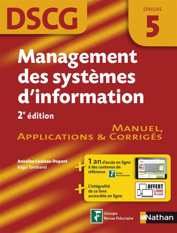 Management des systèmes d'information DSCG 5. Manuel, Applications & Corrigés, 2e édition