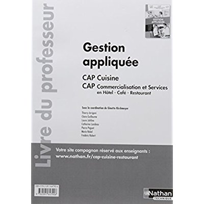 Gestion appliquée CAP cuisine CAP commercialisation et services en hôtel-café-restaurant. Livre du p