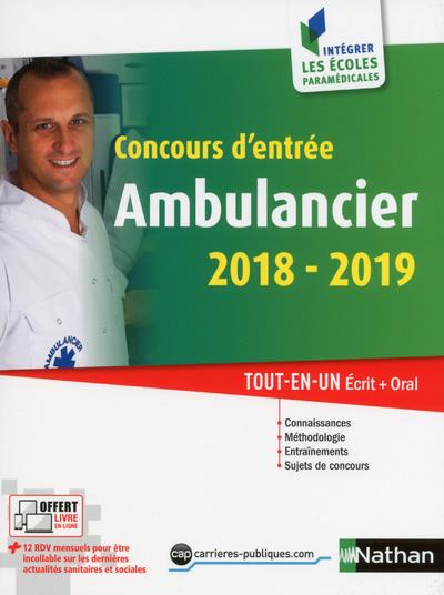 Concours d'entrée ambulancier. Edition 2018-2019