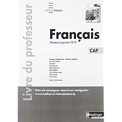 Français CAP Dialogues. Livre du professeur, Edition 2019