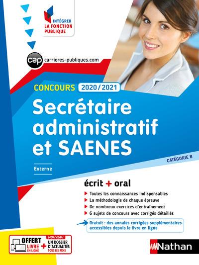 Concours Secrétaire administratif et SAENES. Catégorie B externe, Edition 2020-2021