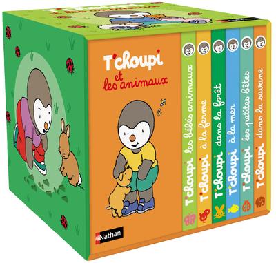 T'choupi et les animaux. Coffret en 6 volumes : T'choupi à la mer ; T'choupi dans la savane ; T'chou