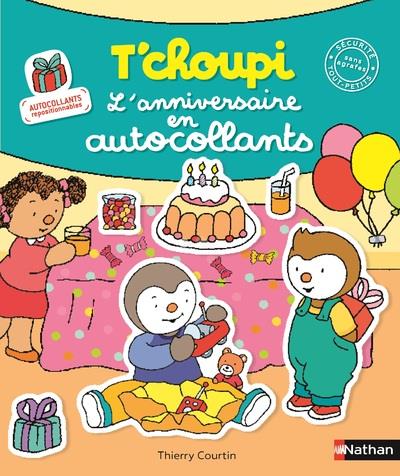 T'choupi l'anniversaire en autocollants