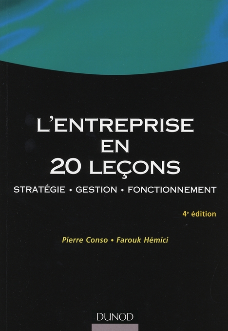 L'entreprise en 20 leçons. Stratégie Gestion Fonctionnement, 4e édition