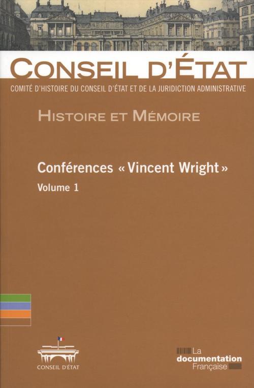Conférences "Vincent Wright". Volume 1