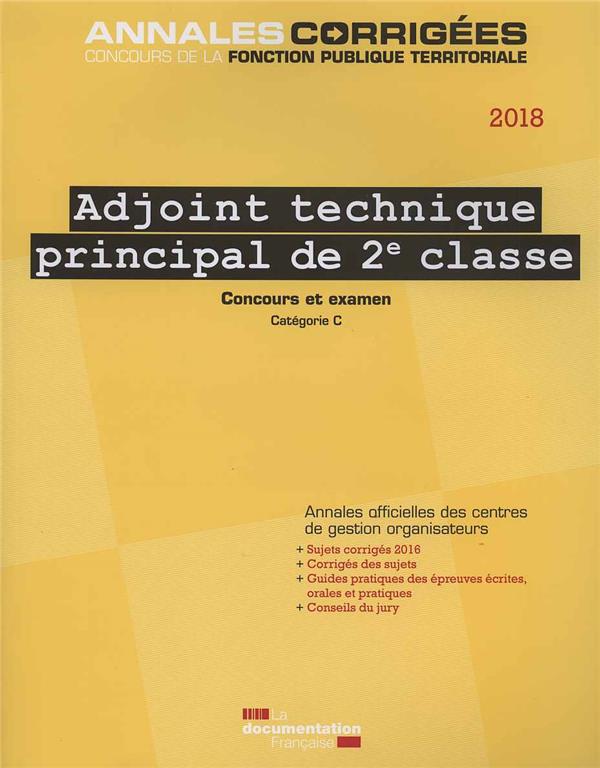 Adjoint technique principal de 2e classe. Concours et examen - Concours externe, interne, 3e concour