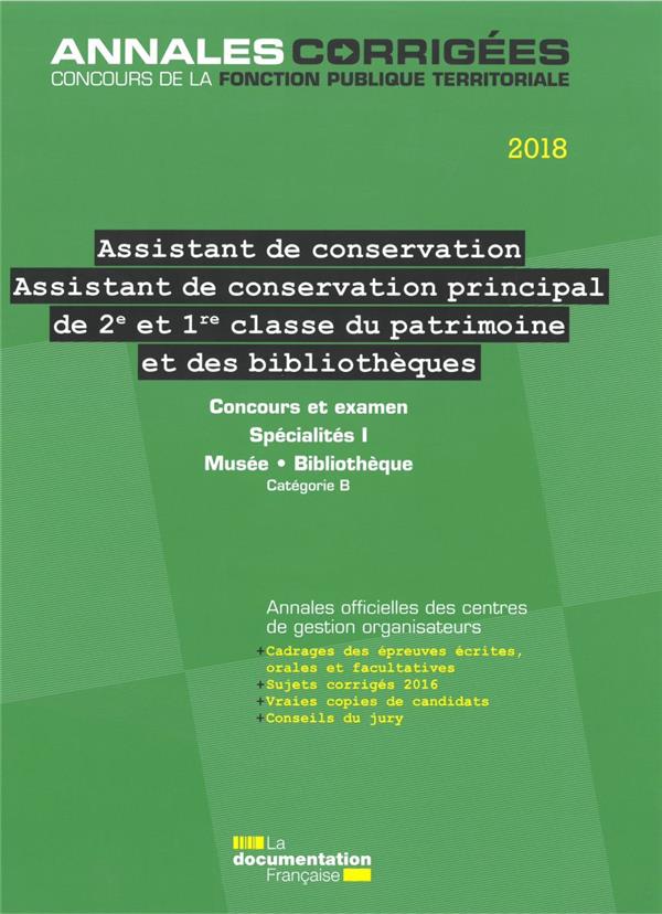 Assistant de conservation, Assistant de conservation prinicpal de 2e classe et de 1re classe du patr