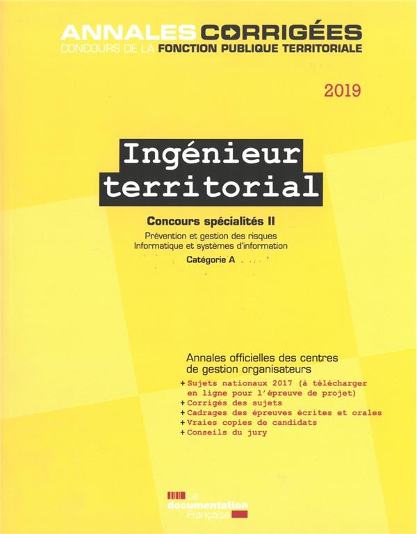 Ingénieur territorial concours spécialités. Tome 2, Prévention et gestion des risques, informatique