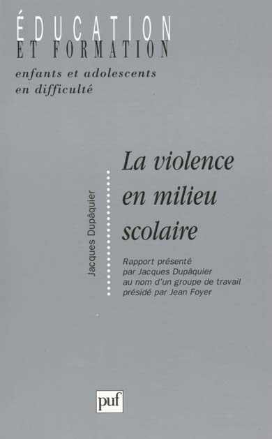 La violence en milieu scolaire. [rapport