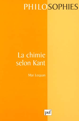 La chimie selon Kant