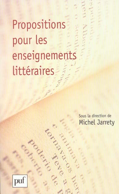 Propositions pour les enseignements littéraires