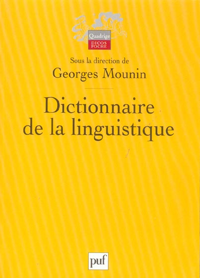 Dictionnaire de la linguistique