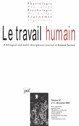 Le travail humain Volume 67 N° 4, Décembre 2004