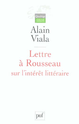 Lettre à Rousseau sur l'intérêt littéraire