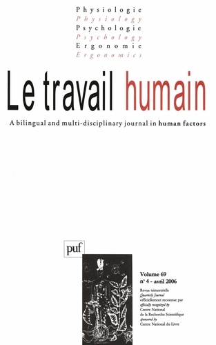 Le travail humain Volume 69 N° 4, Octobre 2006