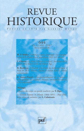 Revue historique N° 644, octobre 2007