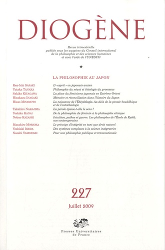 Diogène N° 227, Juillet 2009 : La philosophie au Japon