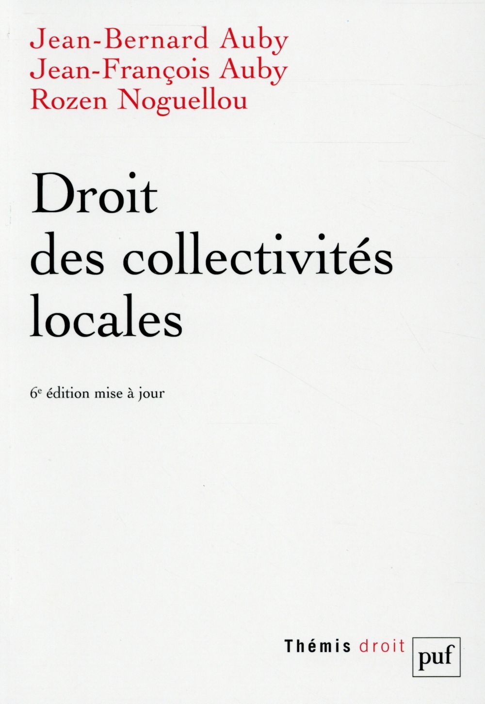 Droit des collectivités locales. 6e édition