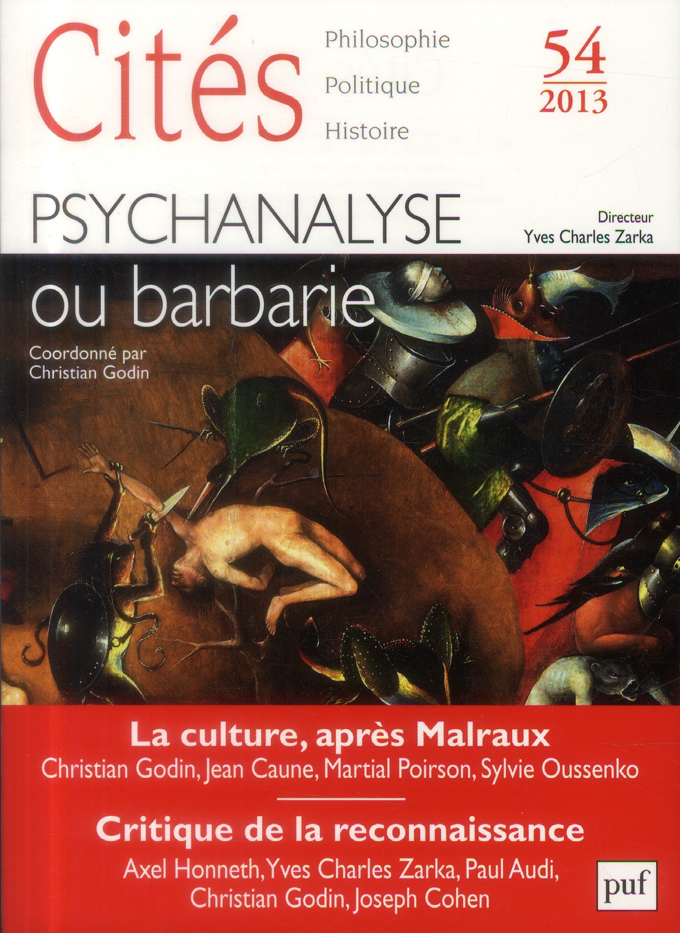 Cités N° 54/2013 : Psychanalyse ou barbarie