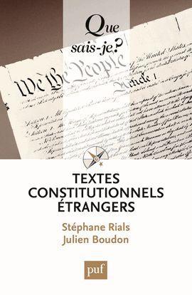 Textes constitutionnels étrangers. 14e édition